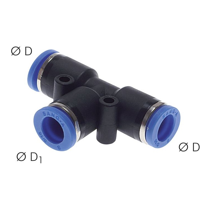 Connettore a T 8mm-8mm, standard IQS