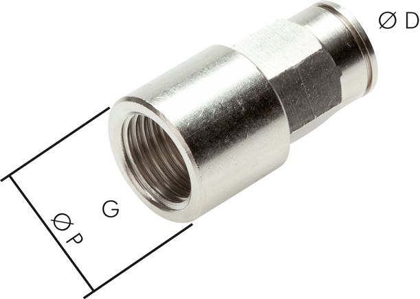 Steckanschluss m. Innengew. G 1/4"-6mm, IQS-MSV (Standard)